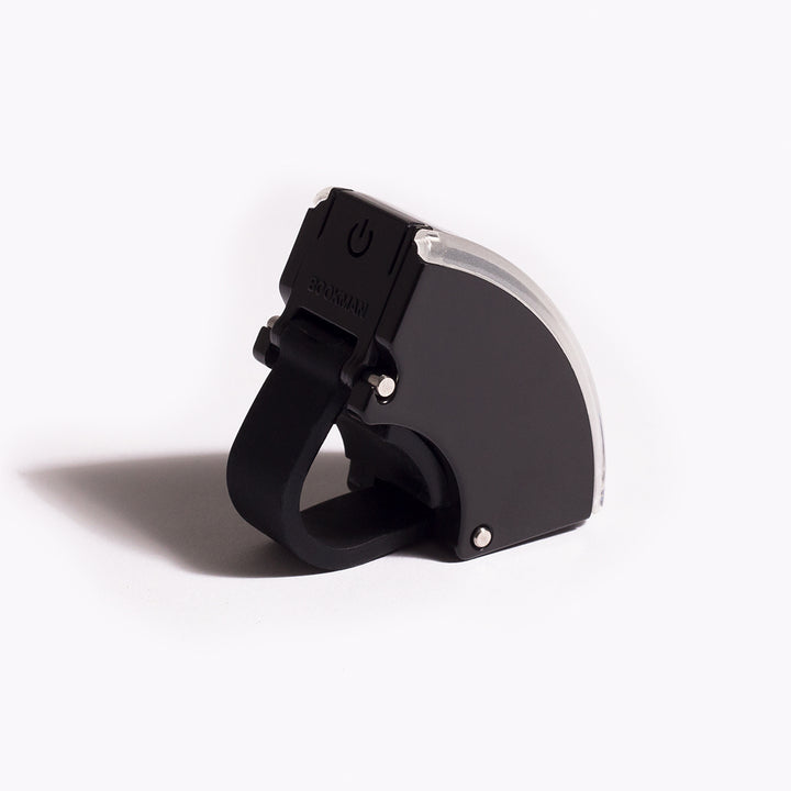 Curve front bike light on handlebar